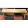 Image 1 : SHOWHOME WOODEN BENCH H-17.5" W-11.5" L-47"