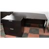 Image 1 : LARGE OFFICE DESK SOLD W/ 2 DRAWER FILING CABINET