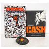 Image 1 : DEAD POOL, JOHNNY CASH BOOKS,& RECORD COASTER SET