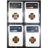 Image 2 : 1946-S, 48-S, 52-S, 72-D LINCOLNS NGC MS-66 RD