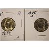 1945-D&S 35% SILVER JEFFERSON WAR NICKELS BU