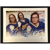 Image 1 : SLAPSHOT MOVIE HANSON BROTHERS TRIPLE SIGNED 8 X 10 (JSA COA)