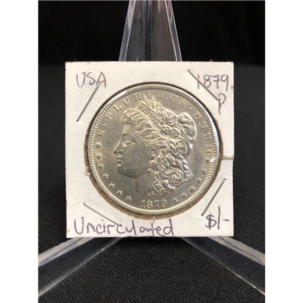 1879 USA MORGAN SILVER DOLLAR (PHILADELPHIA MINTED) Uncirculated