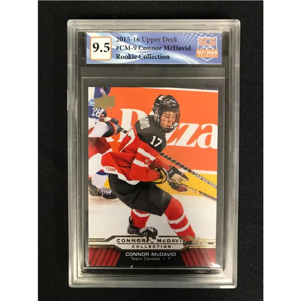 2015-16 UPPER DECK NO.CM-9 CONNOR MCDAVID ROOKIE COLLECTION (GCG 9.5)