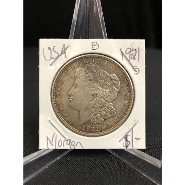 1921 USA MORGAN SILVER DOLLAR (SAN FRANCISCO MINTED)
