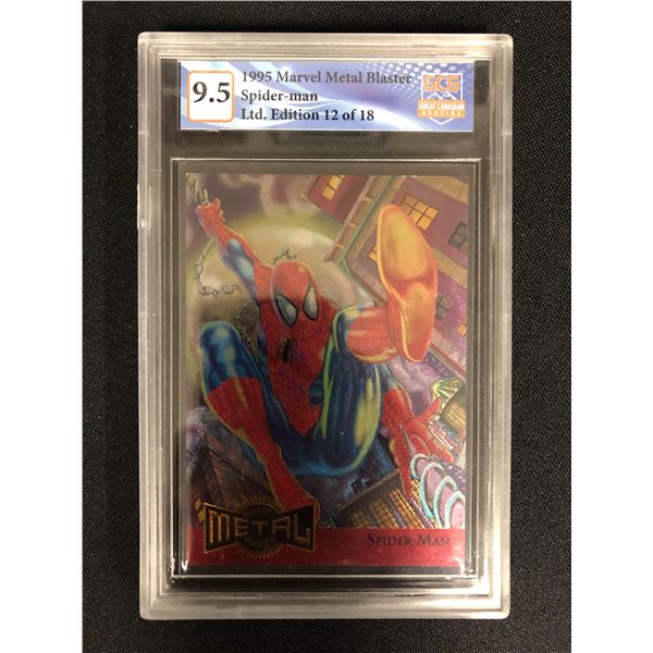 1995 FLEER MARVEL METAL SPIDER-MAN 12/18 (GCG 9.5)