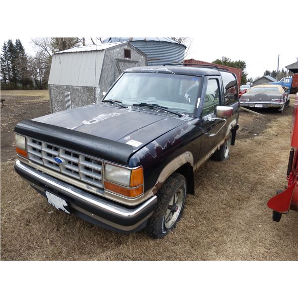 1989 Blue Ford Bronco, 4x4, SN.1FMBU14T9KUA18107 (Sold As Is)