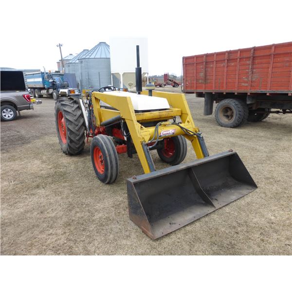 Case 1190 open station   Tractor c/w ezee on loader, 3 pt & P.T.O. Showing 1341 hrs