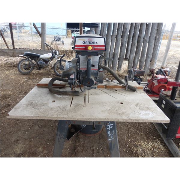 Craftsman Radial Arm Saw c/w Dust Collector
