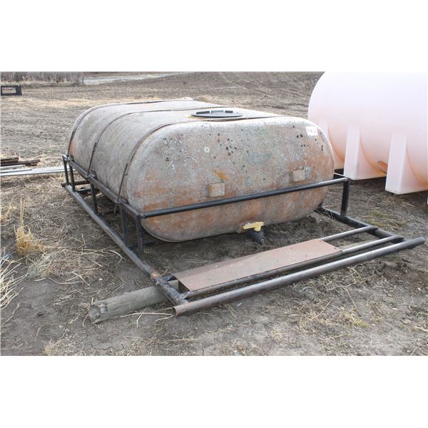 Fibre Glass Tank c/w Pipe Frame