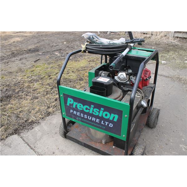 Precision Hot Water Pressure Washer c/w Honda GX390 Motor, c/w Hose and Guns (As New)