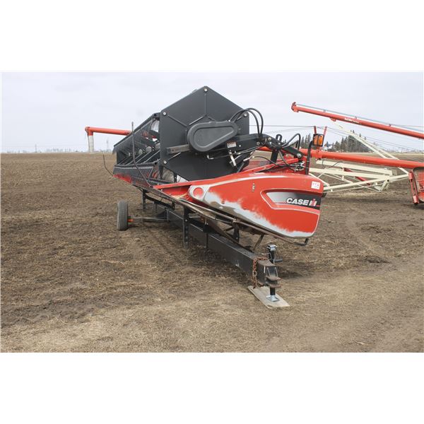2011 Case 2010  30ft Straight Cut Header  S/N: YBZL53561 c/w Header Transport, New Guards and Bearin