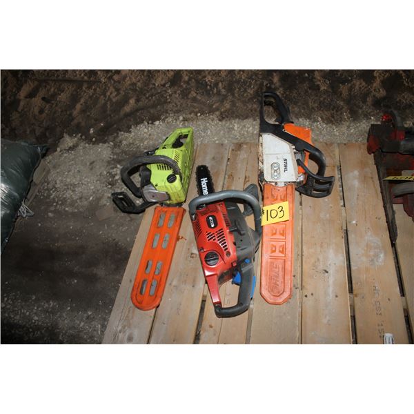 3 Chain Saws