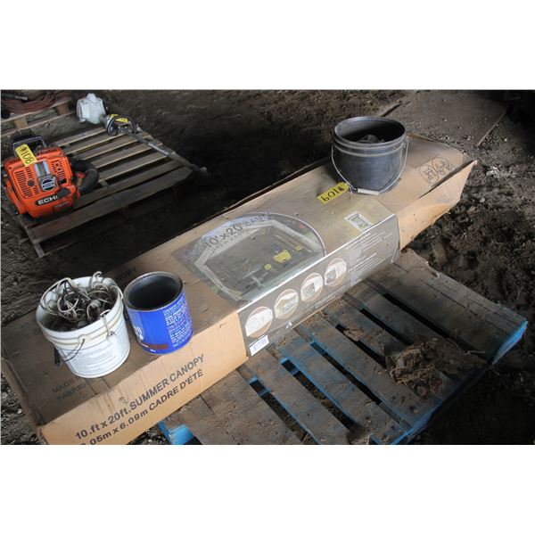 10' x 20' New Canopy c/w Anchors