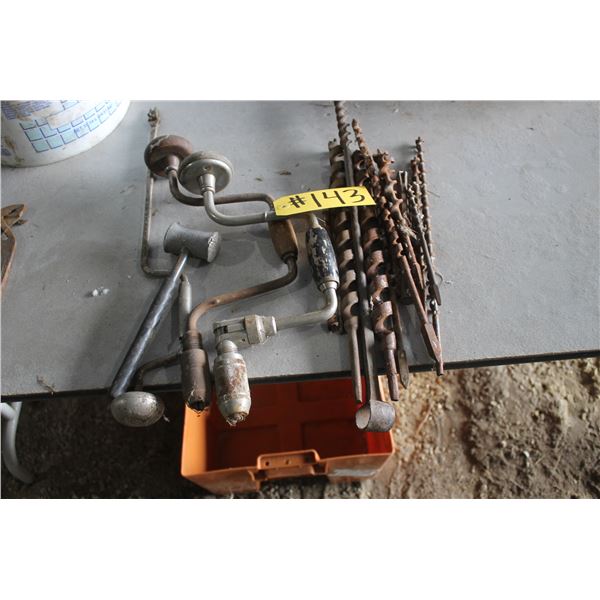 Vintage Brace and Bits (For Wood)