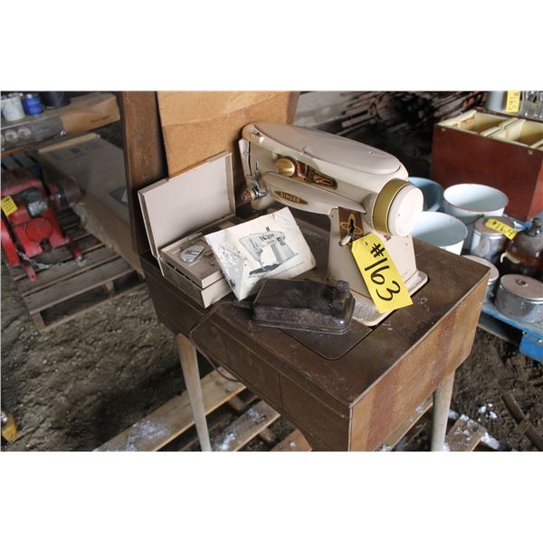 Vintage Singer Sewing Machine c/w Book and Tools