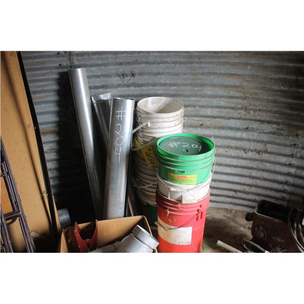 Metal Piping- Elbows and Pails