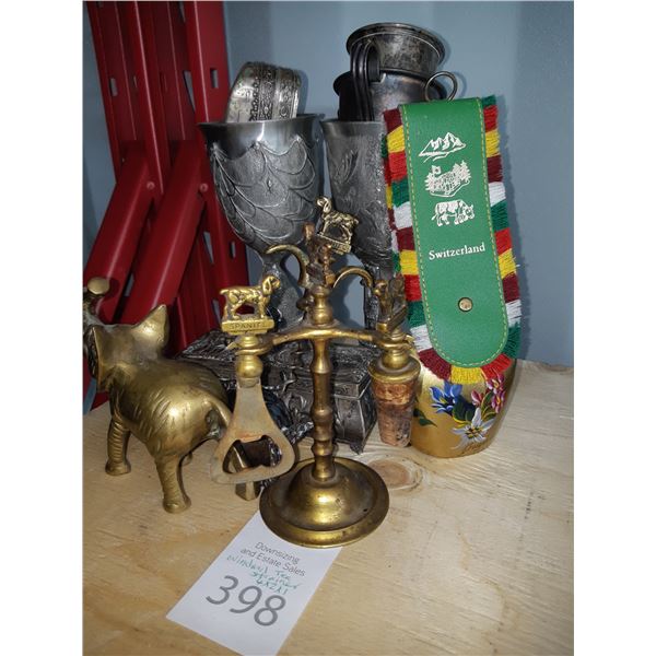 Pewter & Silver Plate Cat B