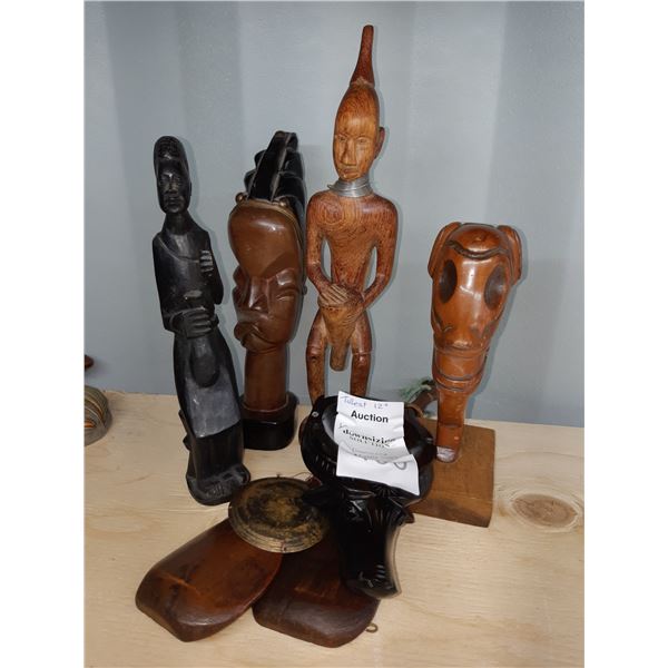 Assortment of Wood Carvings Cat B