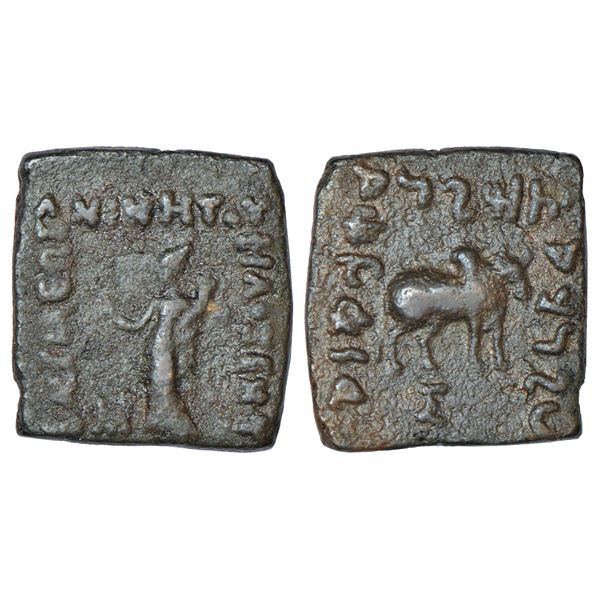 Indo-Greeks, bronze unit of Philoxenos (c.125-110 BC), BN series 10, 7.29g.