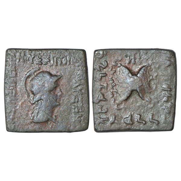 Indo-Greeks, bronze unit of Polyxenos (c.85/80 BC), BN series 3B, 9.21g.