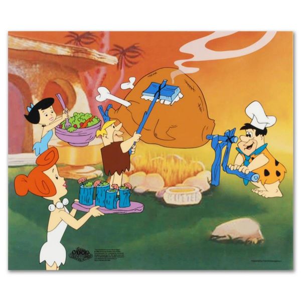 "Flintstones Barbecue" Limited Edition Sericel from the Popular Animated Series The Flintstones. Inc