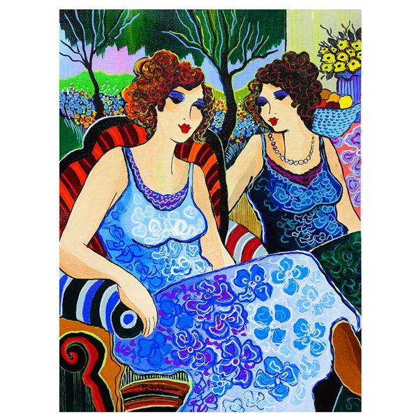 Patricia Govezensky- Original Acrylic on Canvas "Hannah & Elizabeth "