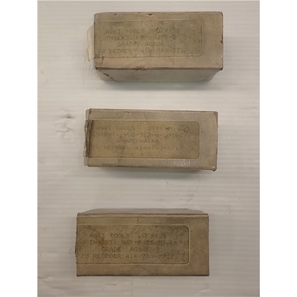Lot Of (3) AG& I Inserts