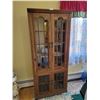 Image 1 : Wood & Glass 4 Door Cabinet 32"w x 15"d x 76"h