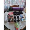 Image 1 : Yoga Mat - Sunbeam Steam Valet - Belly Burner - Back Support - Fitness Ball - 3lbs Dumb Bells x2