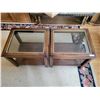 Image 1 : Two Glass Top End Tables 27w x 23d x 21h