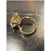 Image 2 : 14K 5.7g Gold Ring Yellow Semi Precious Gemstone