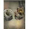 Image 2 : Two costume rings size 8.5 Moonstone and Topaz