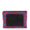 Image 2 : Celine Zip Pouch Houndstooth Fabric Blue, Multicolor, Red