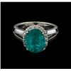 Image 2 : 5.12 ctw Apatite and Diamond Ring - 14KT White Gold