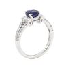 Image 4 : 1.98 ctw Sapphire and Diamond Ring - 18KT White Gold