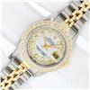 Image 2 : Rolex Ladies 2 Tone MOP String Diamond Oyster Perpetual Datejust Wristwatch With