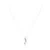 Image 1 : 0.13 ctw Diamond Double Journey Pendant with Chain - 14KT White Gold