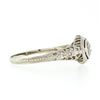 Image 5 : Antique art deco period 18k White Gold .18 ctw Diamond Solitaire Filigree Engage