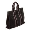 Image 2 : Hermes Black Canvas Leather Herline PM Tote Bag
