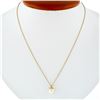 Image 1 : 14k Yellow Gold 7.75mm Round Pearl Solitaire Pendant Necklace w/ 16" Rope Chain