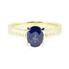 Image 2 : 1.74 ctw Blue Sapphire and Diamond Ring - 14KT Yellow Gold