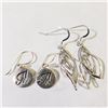 Image 1 : Silver Lot Of 2 Earrings (~Size 0) (~length 0 inches) (~weight 4.53g), Suggested Retail Value $100