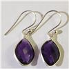 Image 1 : Silver Amethyst Earrings (~Size 0) (~length 0 inches), Suggested Retail Value $80