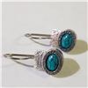 Image 1 : Silver Torquoise Earrings (~Size 0) (~length 0 inches) (~weight 3.92g), Suggested Retail Value $100