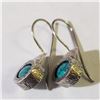 Image 2 : Silver Torquoise Earrings (~Size 0) (~length 0 inches) (~weight 3.92g), Suggested Retail Value $100