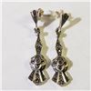 Image 1 : Silver Marcasite Earrings (~Size 0) (~length 0 inches) (~weight 4.61g), Suggested Retail Value $100