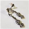 Image 2 : Silver Marcasite Earrings (~Size 0) (~length 0 inches) (~weight 4.61g), Suggested Retail Value $100