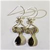 Image 1 : Silver Smokey Quartz Earrings (~Size 0) (~length 0 inches), Suggested Retail Value $80
