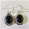 Image 1 : Silver Black Onyx Earrings (~Size 0) (~length 0 inches) (~weight 5.31g), Suggested Retail Value $140